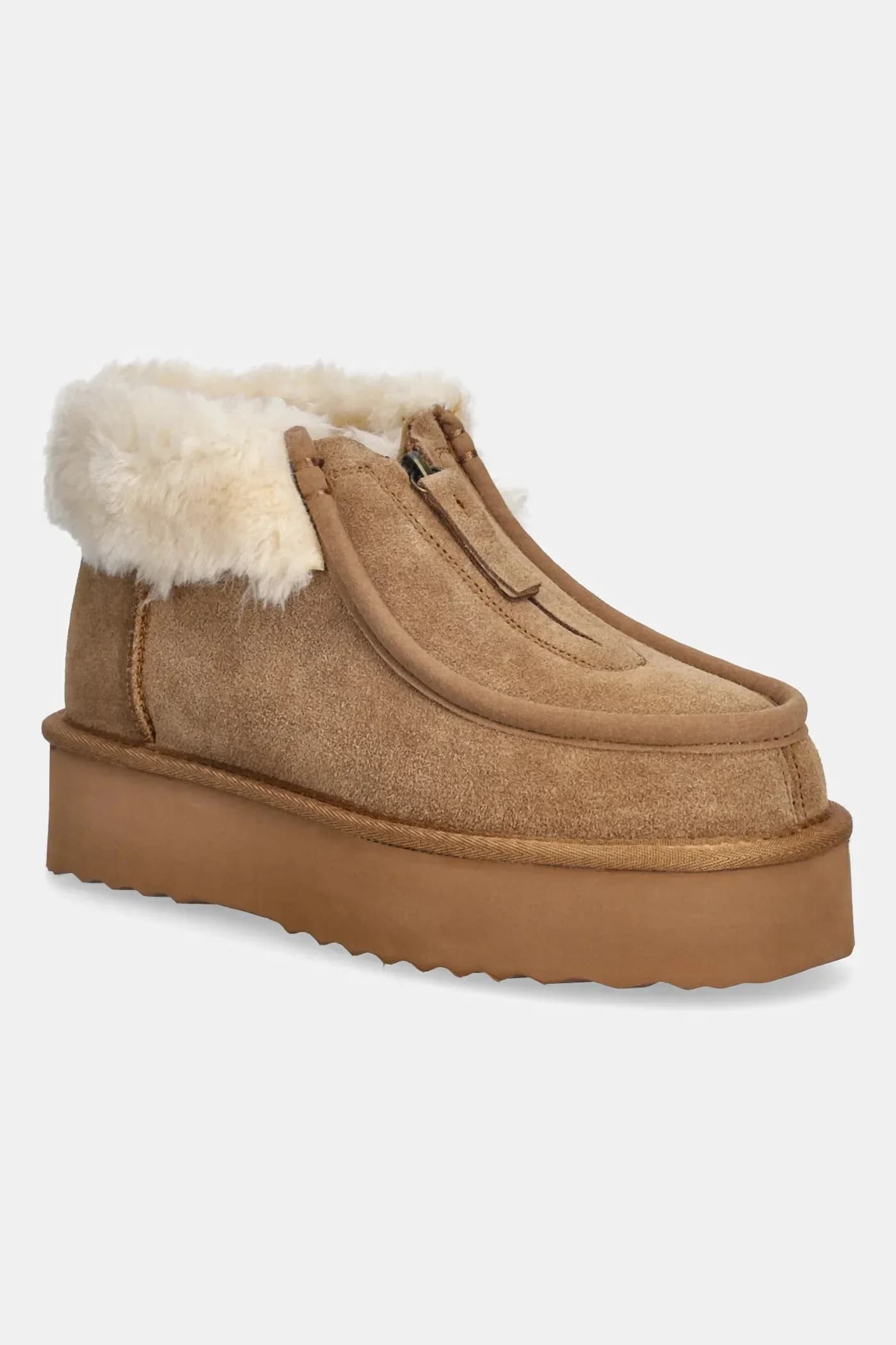 Замшевые зимние ботинки