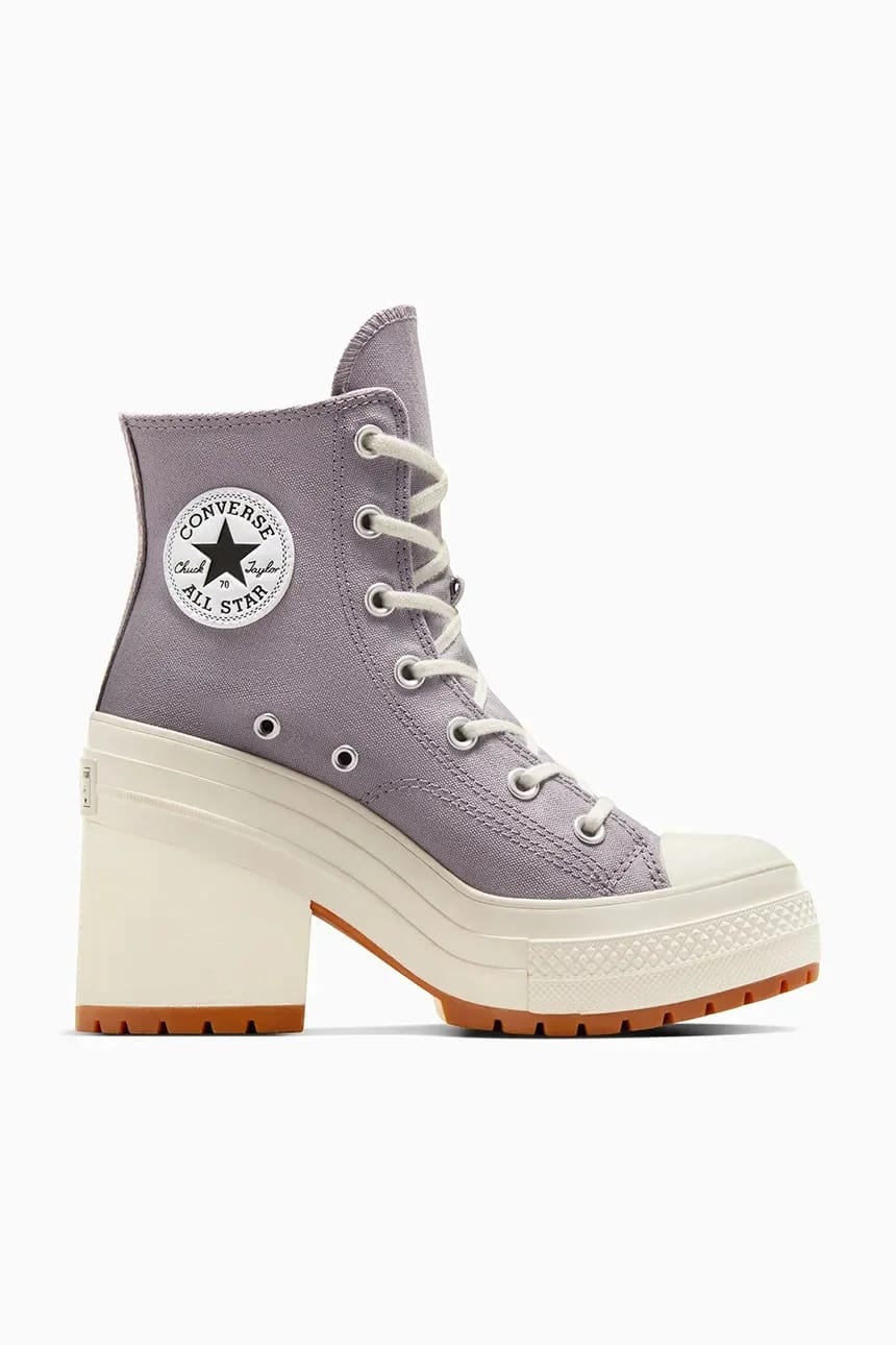 кроссовки Chuck 70 De Luxe на каблуке фиолетовые для женщин