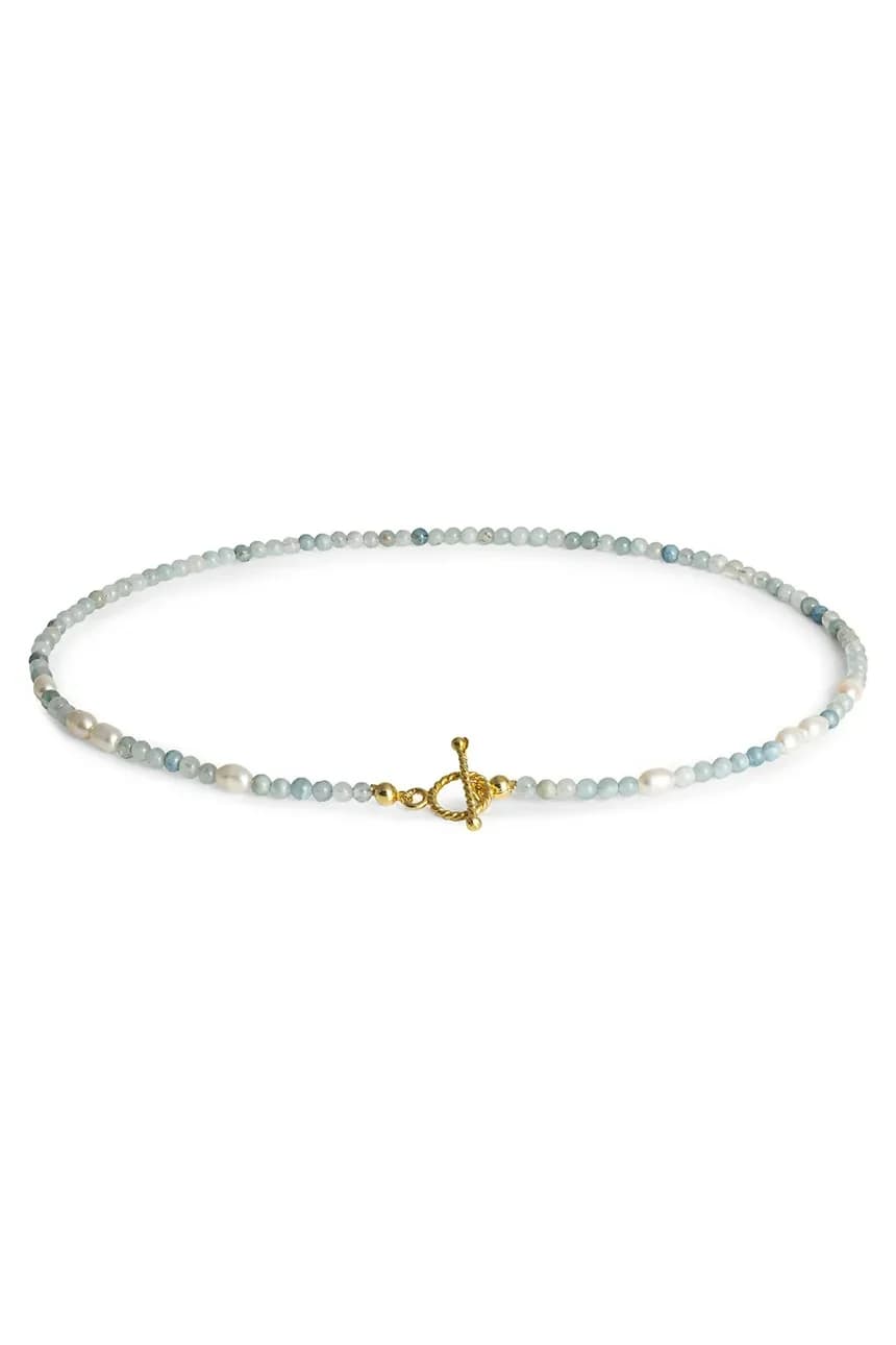 ЛЕТО серебряное колье с позолотой