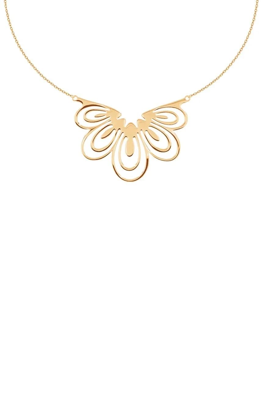 Позолоченное колье с павлином