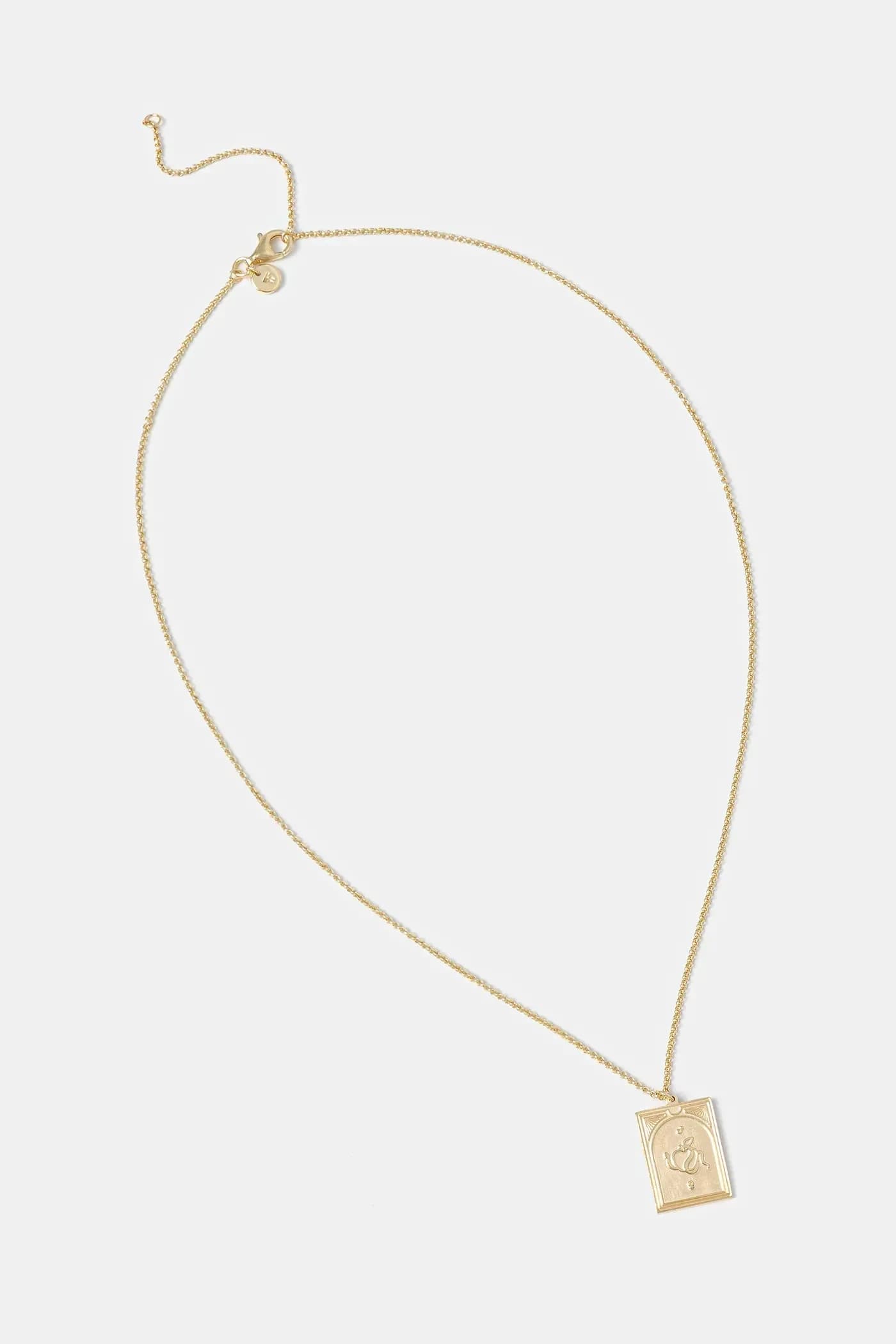 Позолоченное серебряное колье Tarot Lovers Подвеска Золото