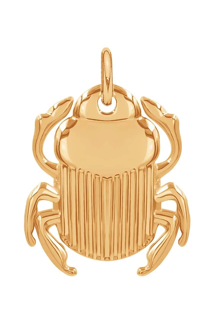 Позолоченный кулон скарабей