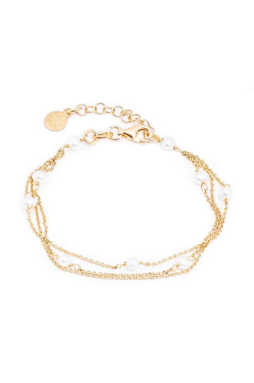 Серебряный браслет GLAMOUR с позолотой