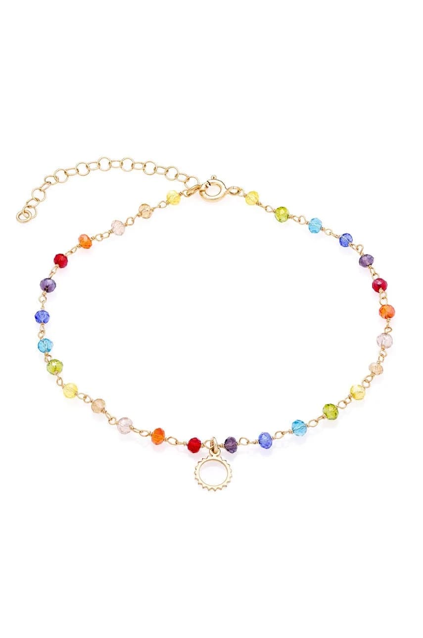 Летний браслет на щиколотку.