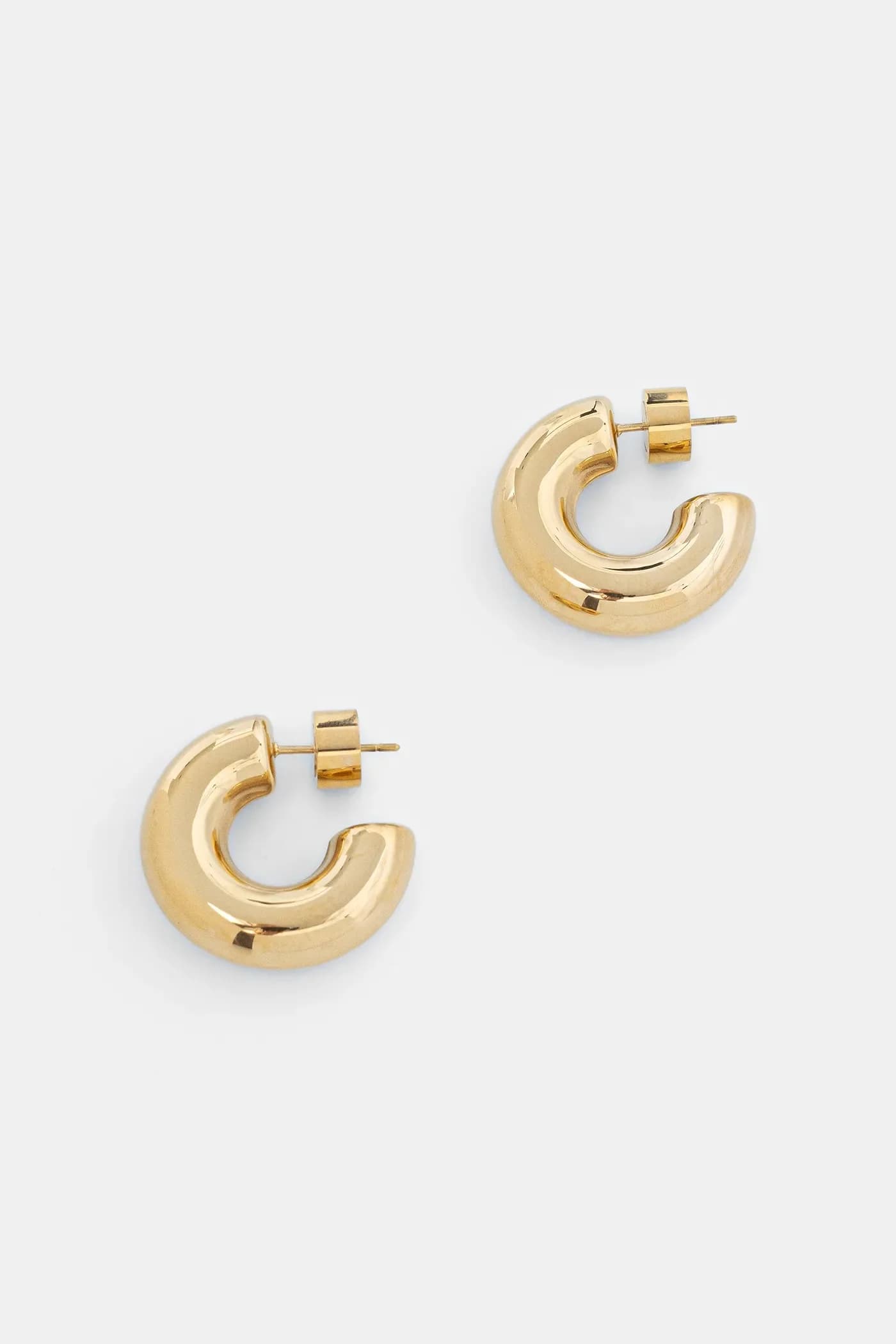 Позолоченные массивные серьги