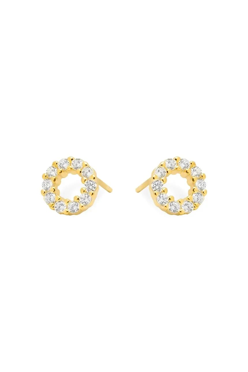 Серебряные серьги GLAMOUR с позолотой золотые для женщин