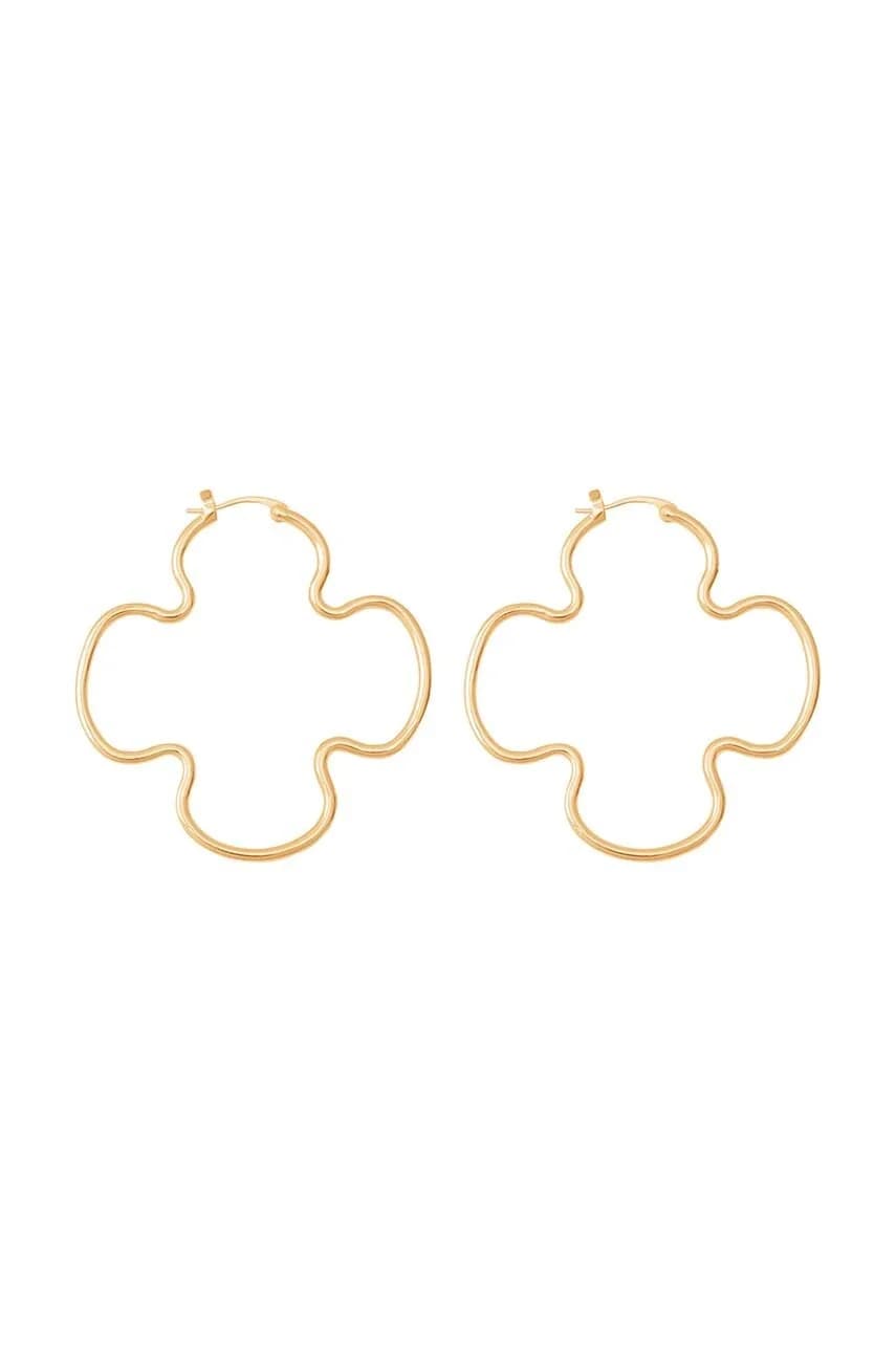 Позолоченные серьги Clover