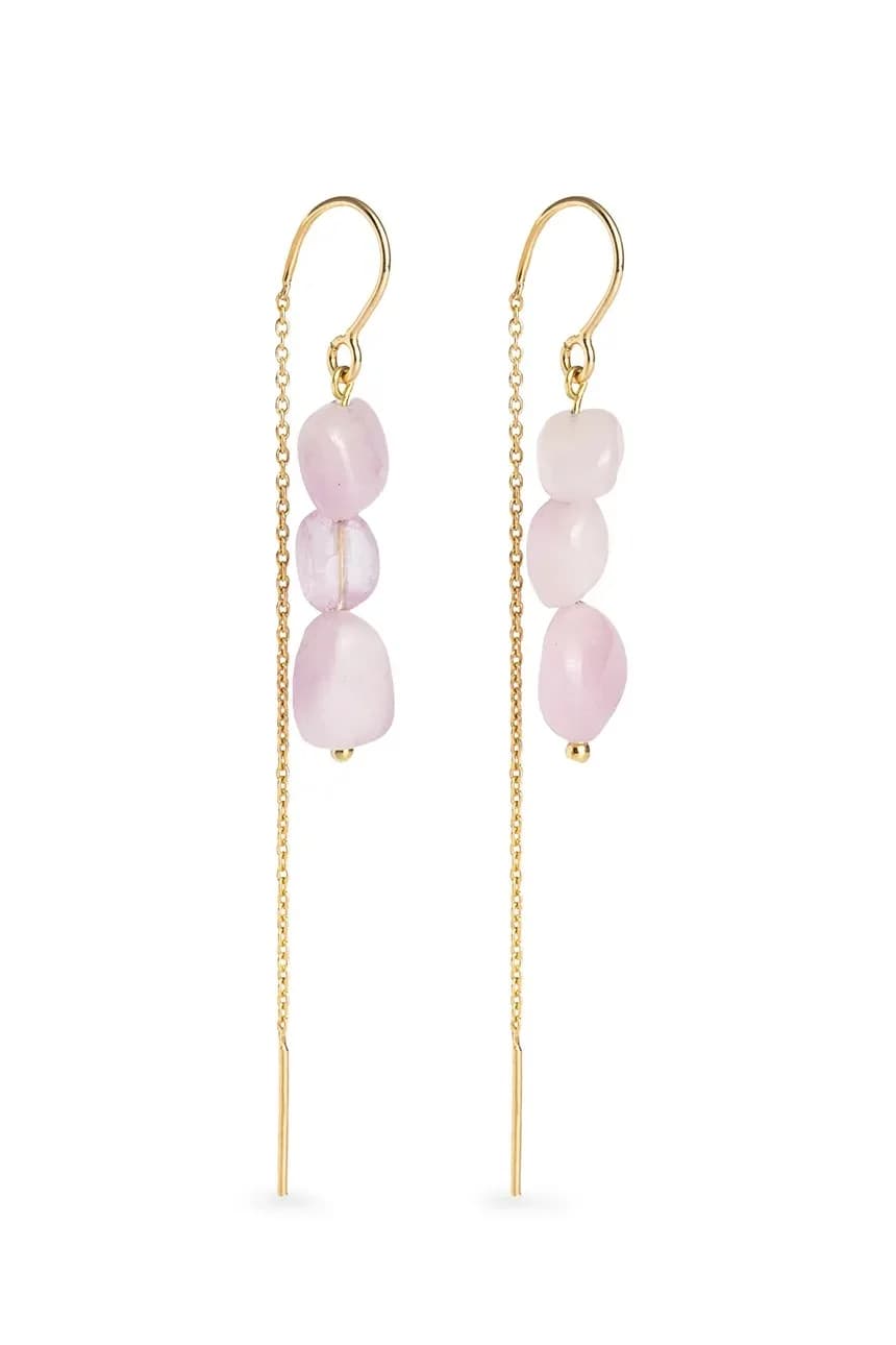 Позолоченные серебряные серьги ЛЕТО