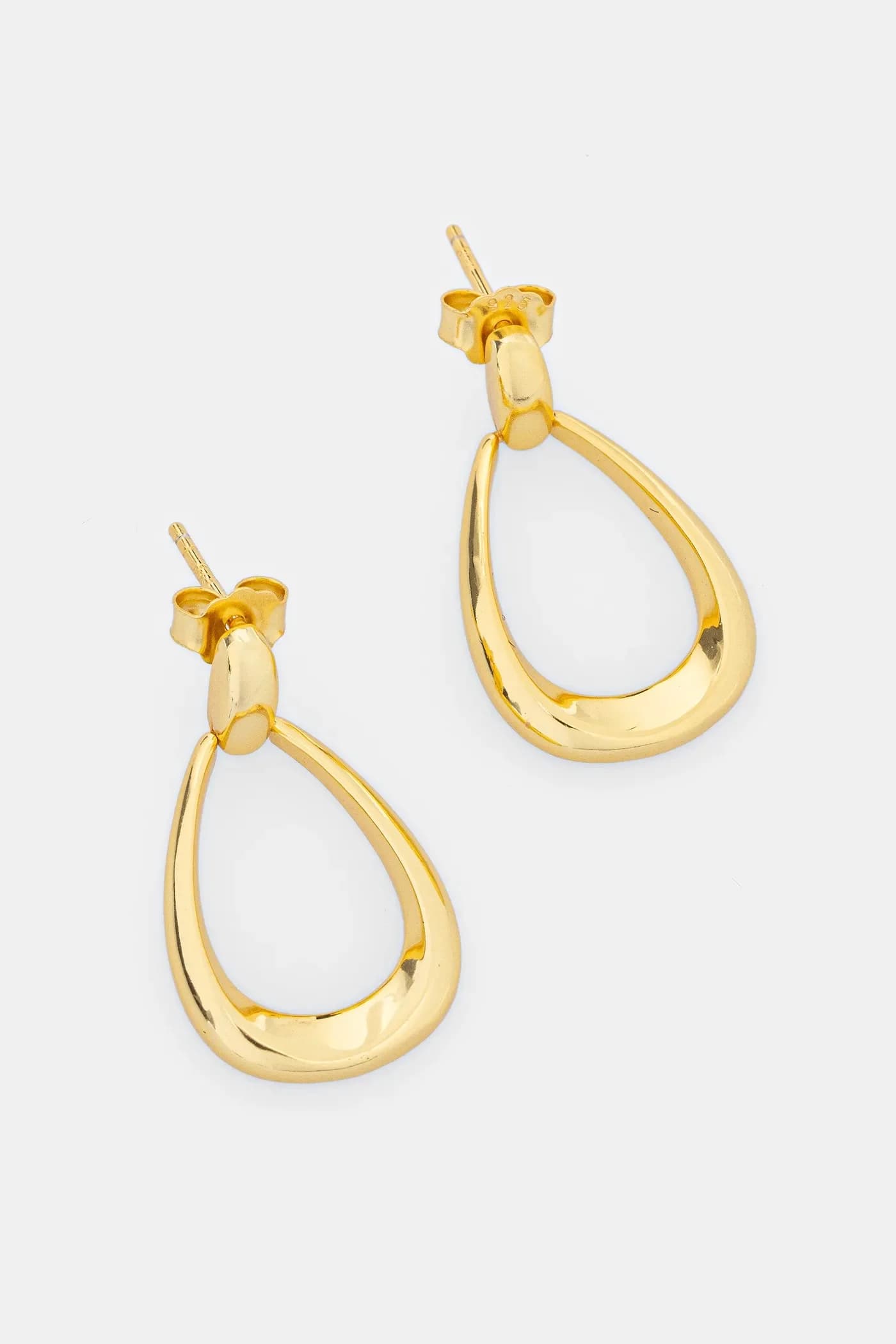 Позолоченные серебряные серьги