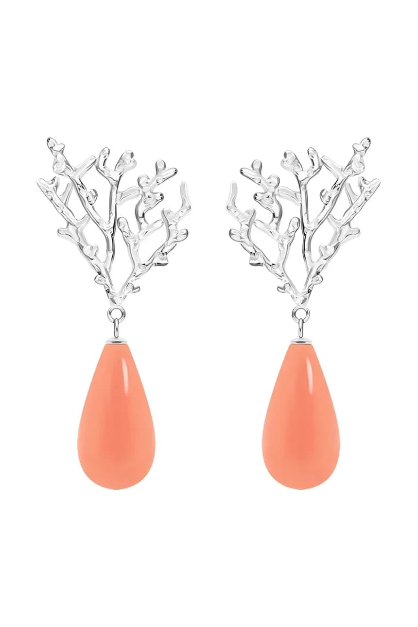 Посеребренные серьги