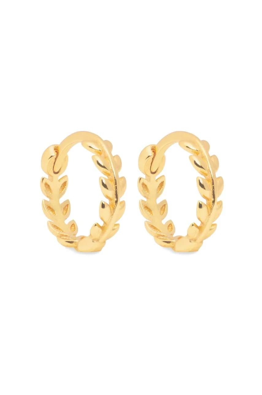 Позолоченная серебряная серьга Believe