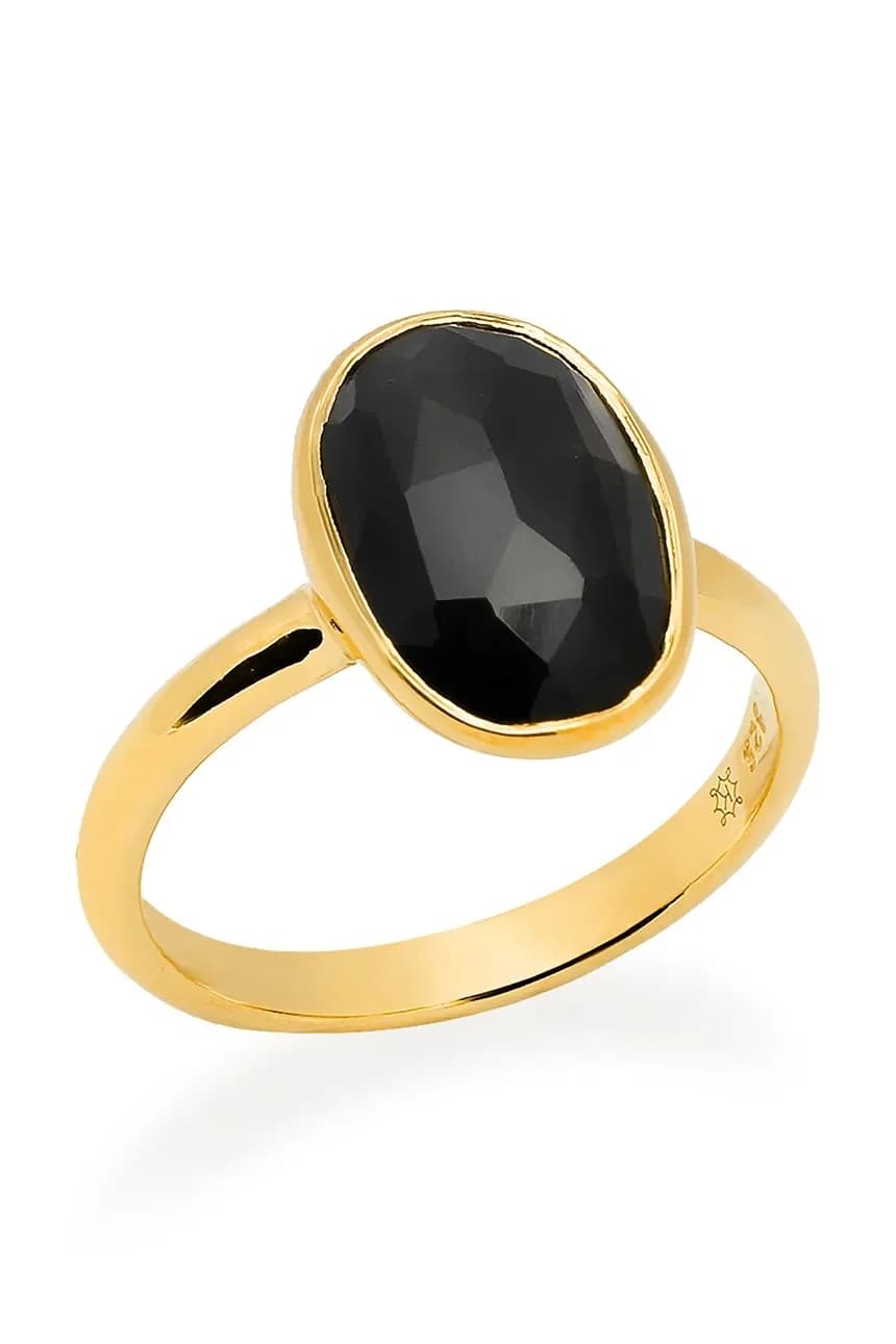 Позолоченное серебряное кольцо DUO