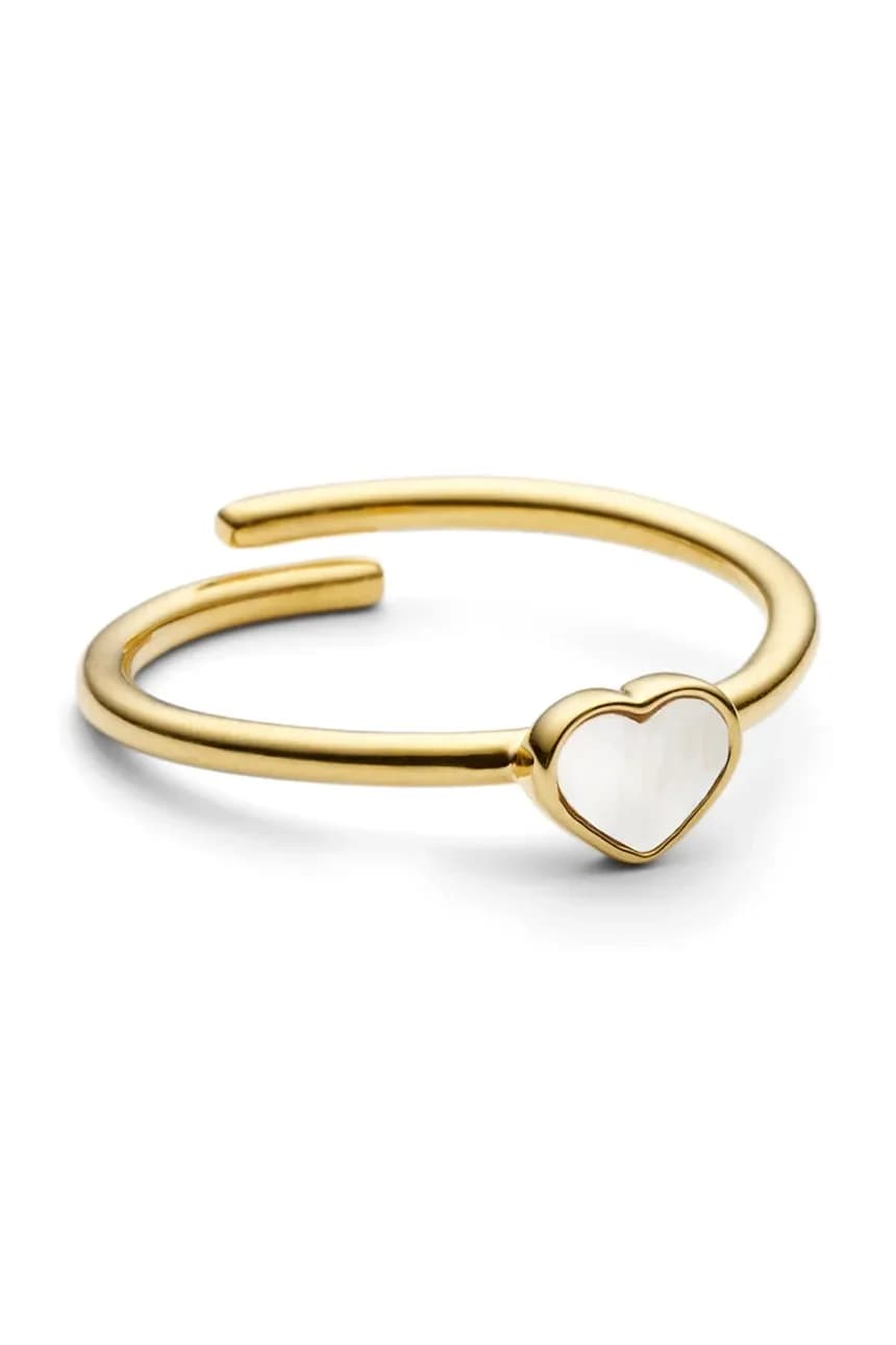 Кольцо из серебра с позолотой.