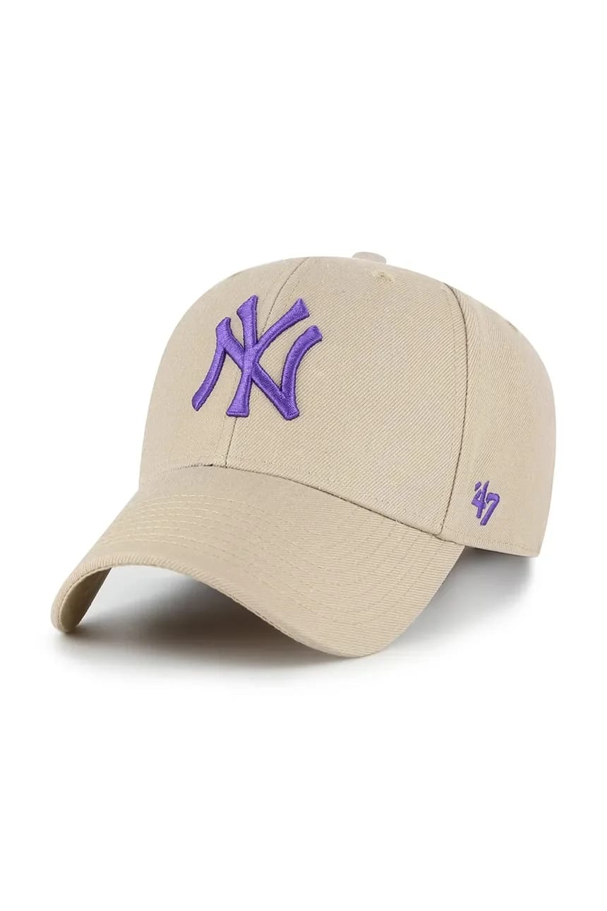 Бейсбольная кепка MLB New York Yankees бежевая для мужчин