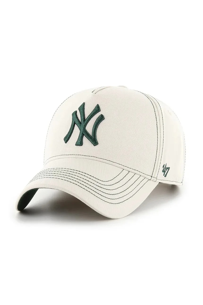 Хлопковая бейсболка MLB New York Yankees бежевая для мужчин
