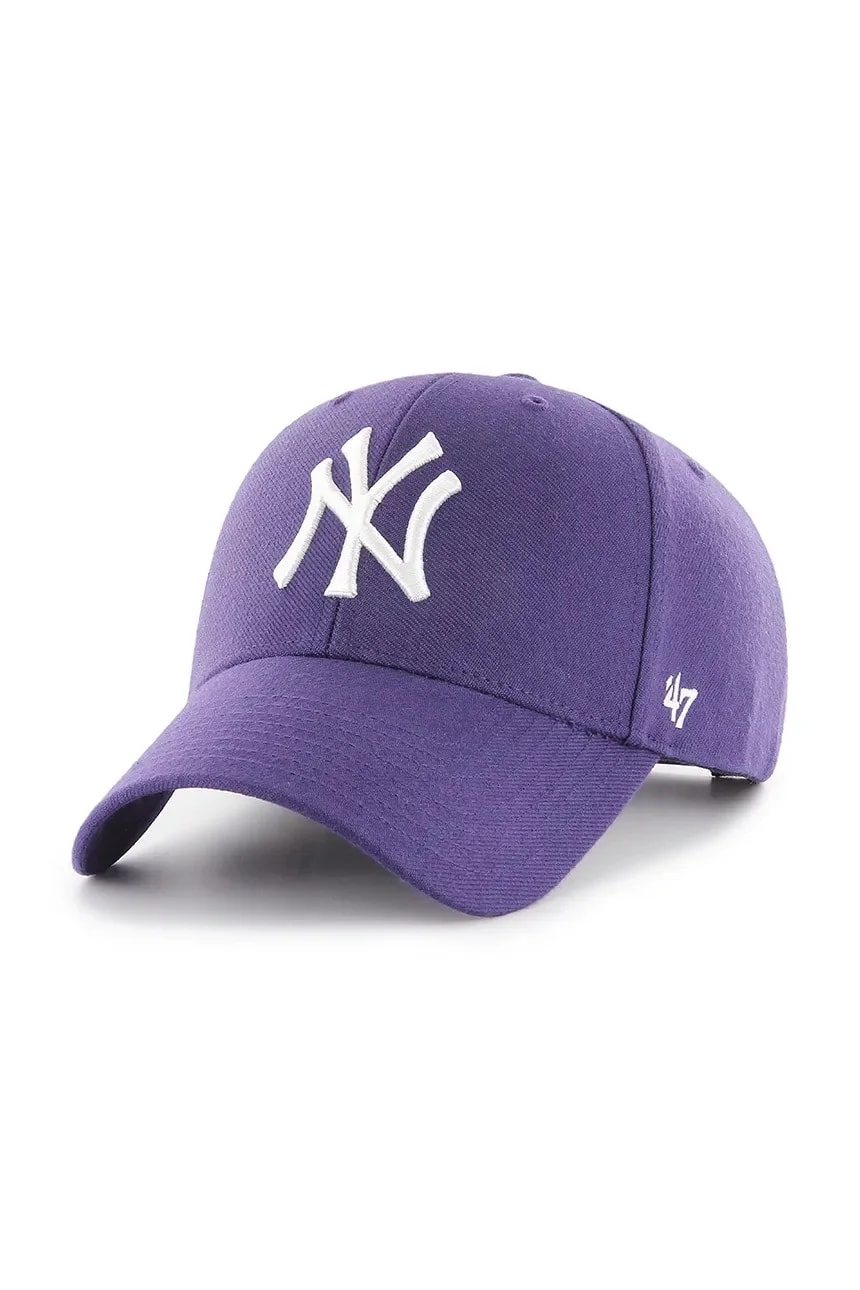 Бейсбольная кепка MLB New York Yankees фиолетовая для мужчин