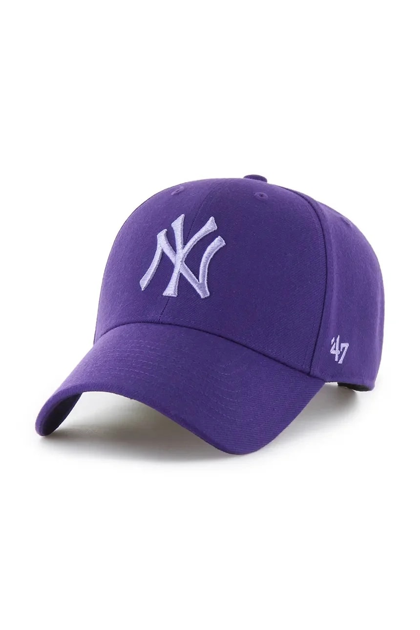 Бейсбольная кепка MLB New York Yankees фиолетовая для мужчин