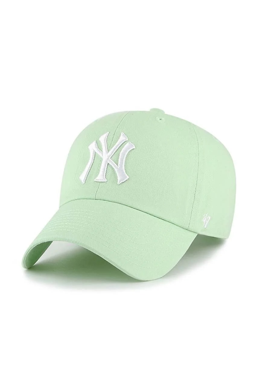 Хлопковая бейсболка MLB New York Yankees зеленая для мужчин