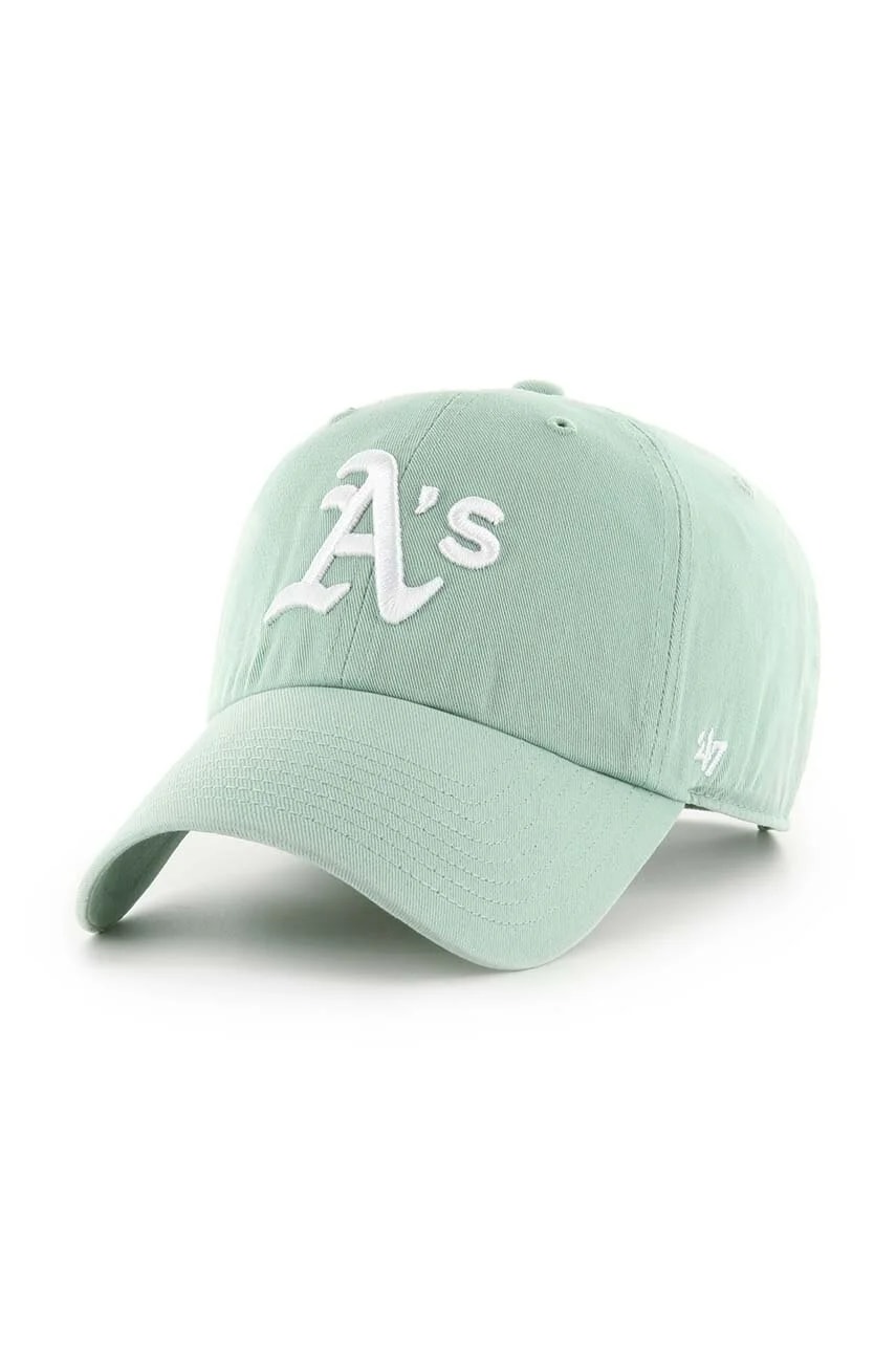 Хлопковая бейсболка MLB Oakland Athletics зеленая для мужчин
