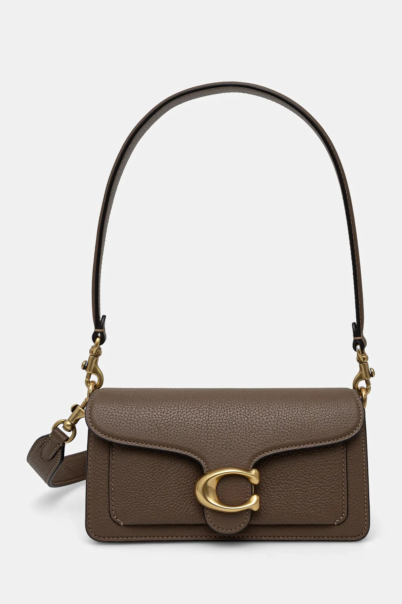 Кожаная сумка через плечо Tabby Bag 20 коричневая для женщин