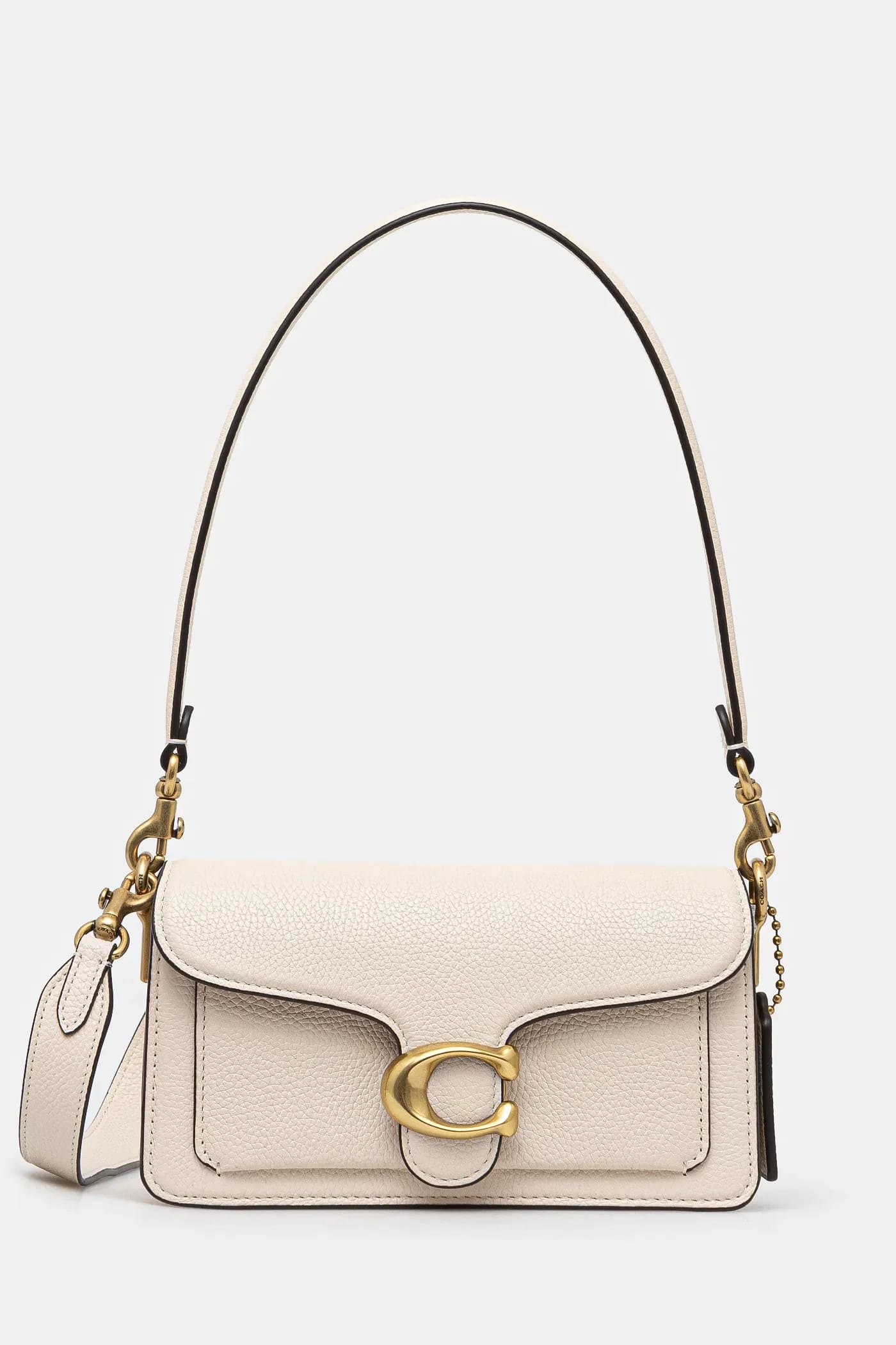 Кожаная сумка через плечо Tabby Bag 20 бежевая для женщин
