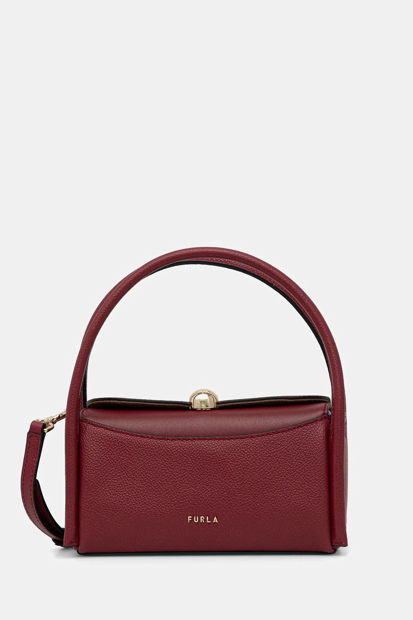 Кожаная сумка Nicole Mini Boston Bag бордовая для женщин