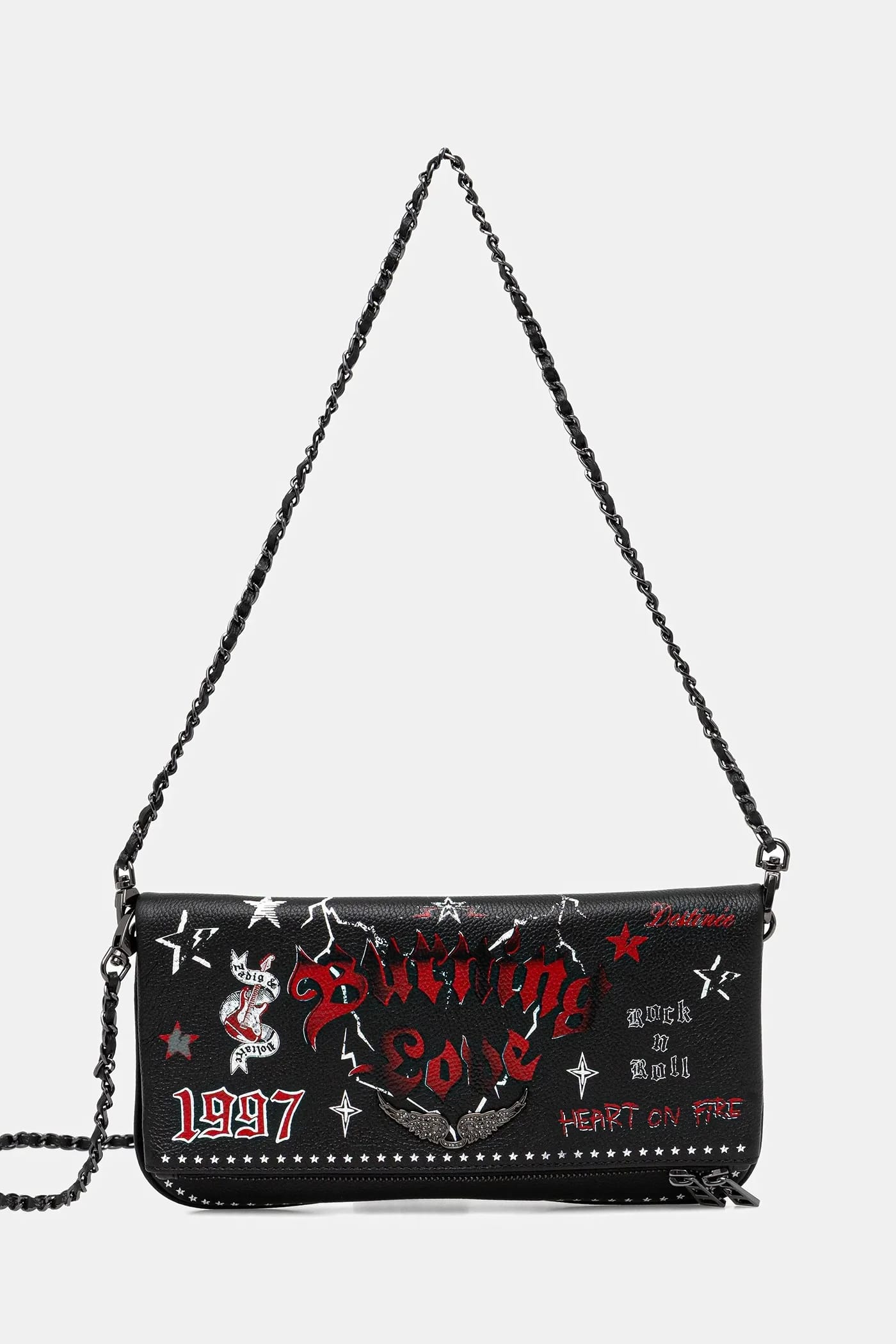 Кожаная сумка ROCK GRAINED LEATHER PUNK