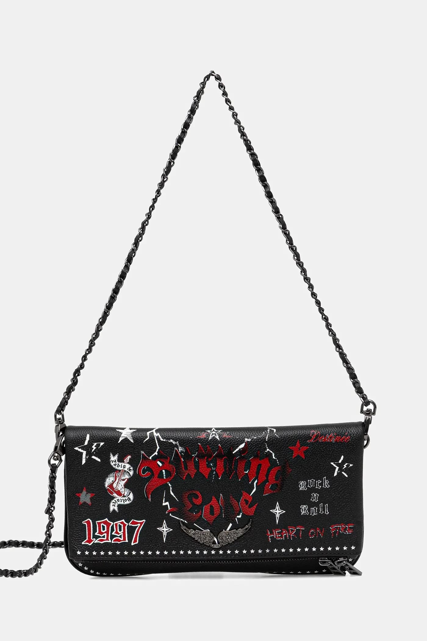 Кожаная сумка ROCK GRAINED LEATHER PUNK