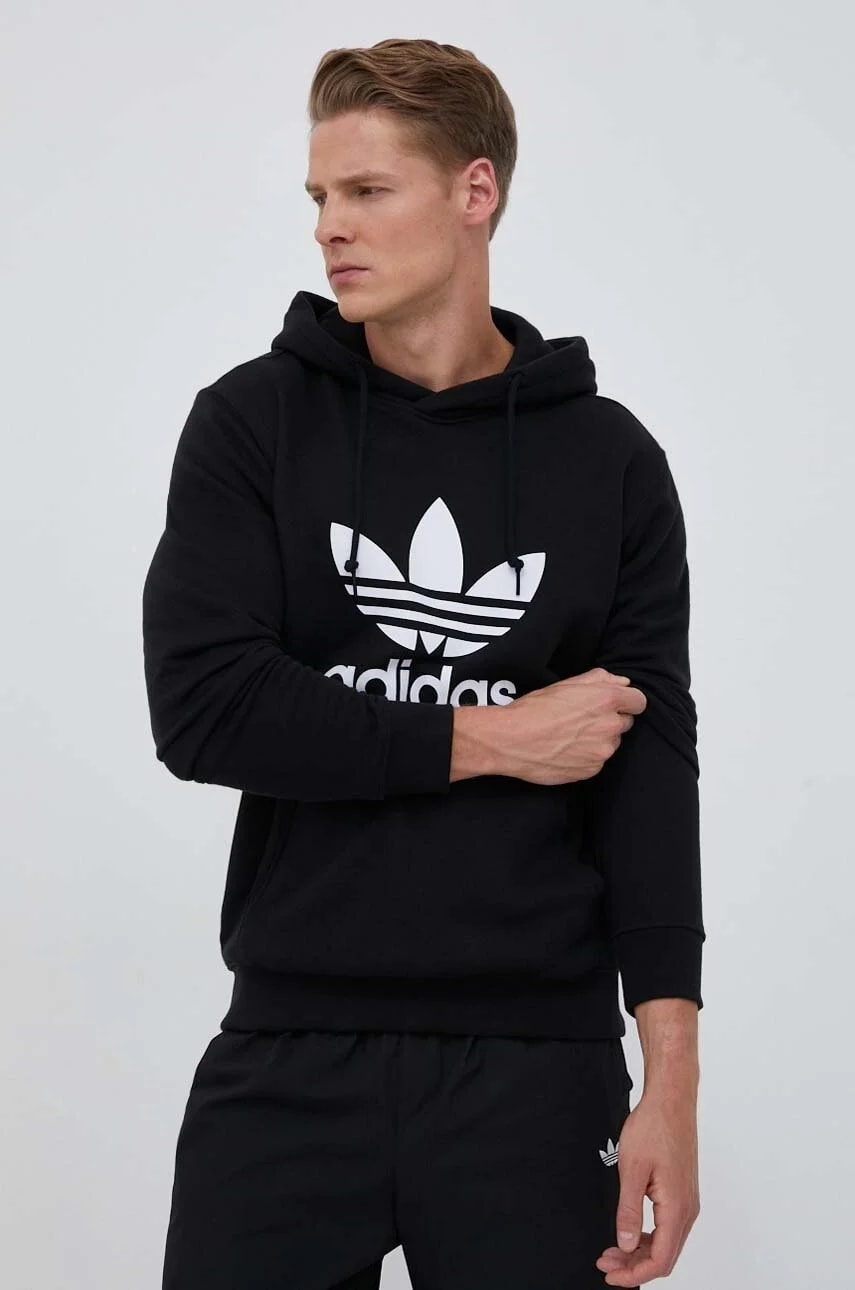 Хлопковая толстовка Classics Trefoil Hoodie