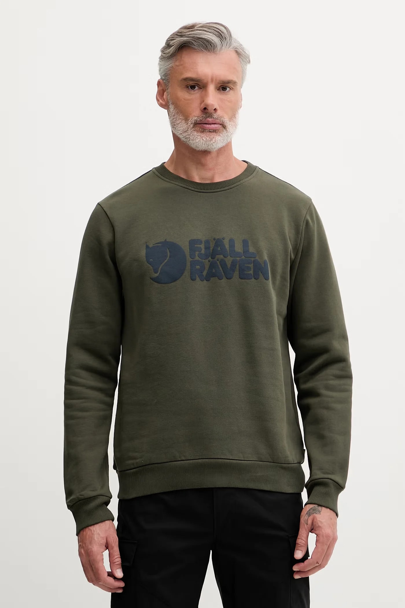 Мужская хлопковая толстовка Fjällräven Logo с логотипом