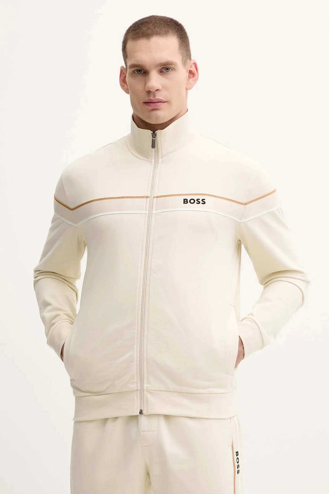 Хлопковая толстовка с молнией Iconic Jacket