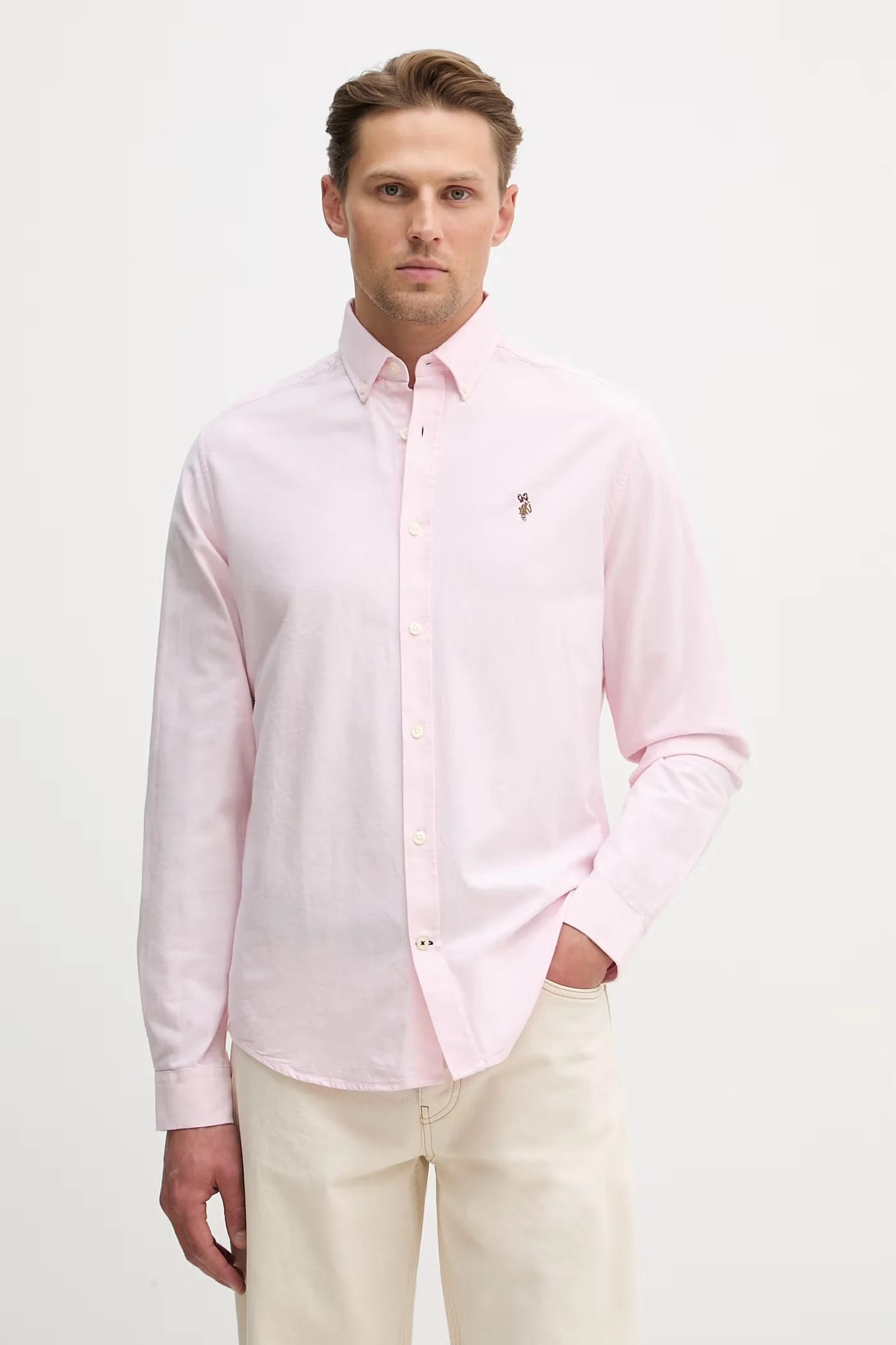 Рубашка из хлопка PEACHED OXFORD LS