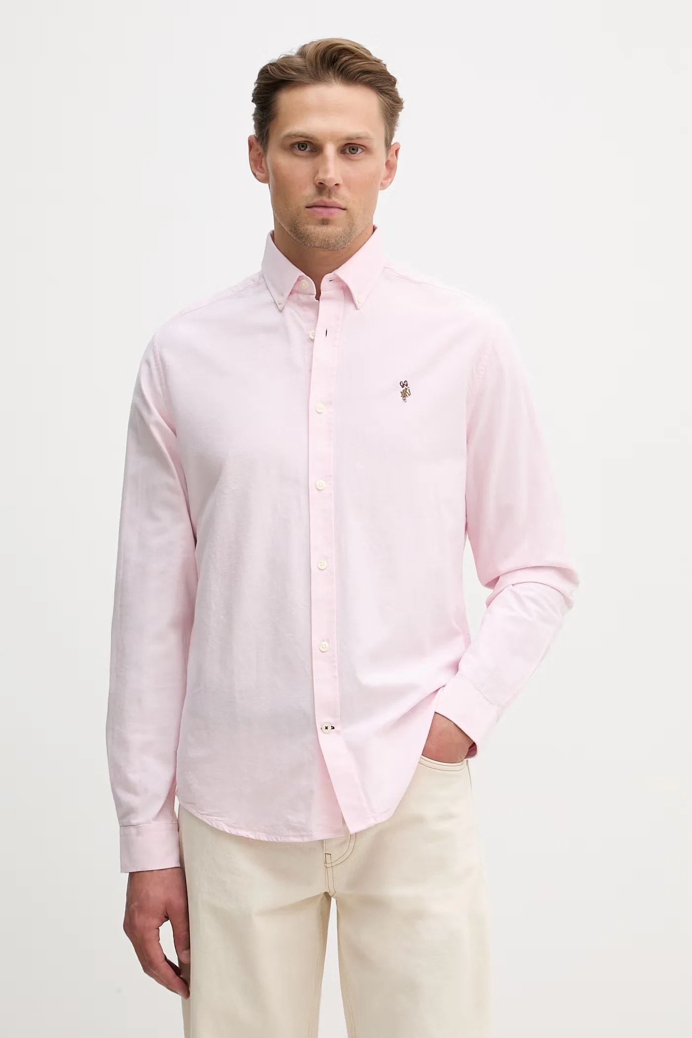 Рубашка из хлопка PEACHED OXFORD LS