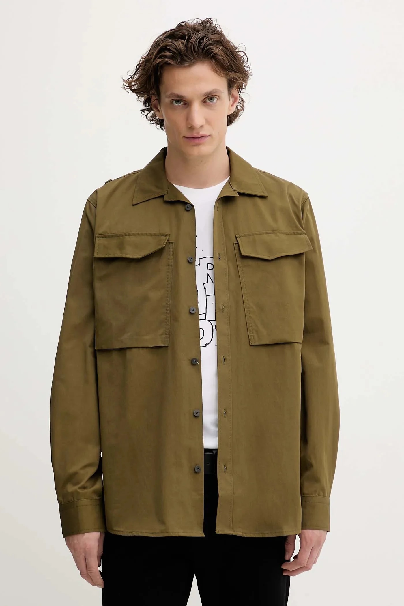 Рубашка из хлопка Cargo Pocket Regular