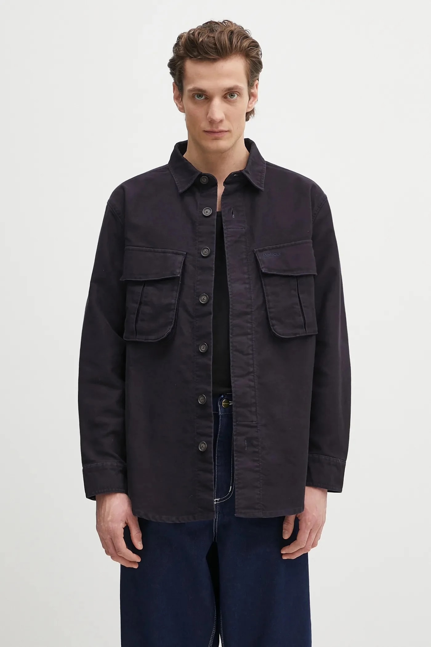 Хлопковая рубашка Barbour Сатиновая рубашка Jungle