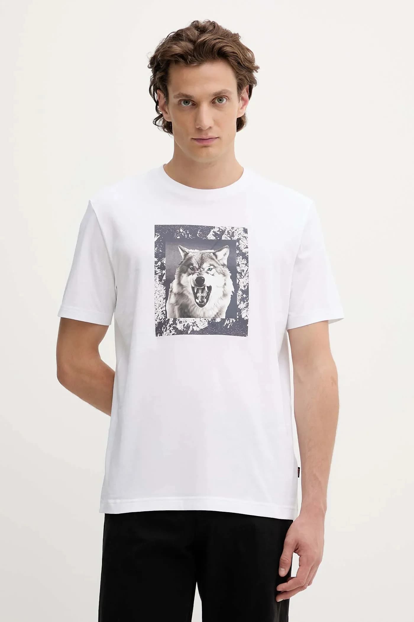 Хлопковая футболка Te_lupo