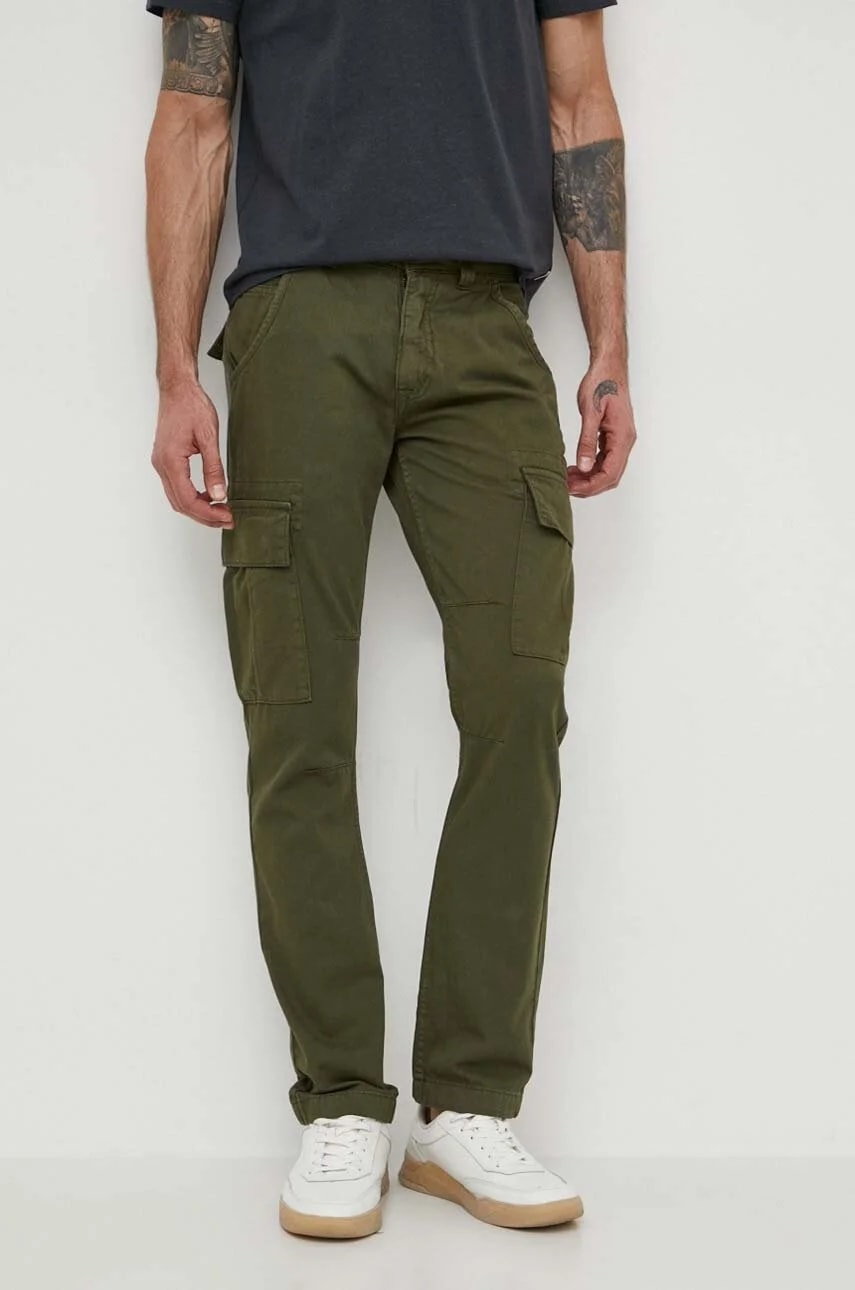 Брюки Agent Pant из хлопка зеленые для мужчин