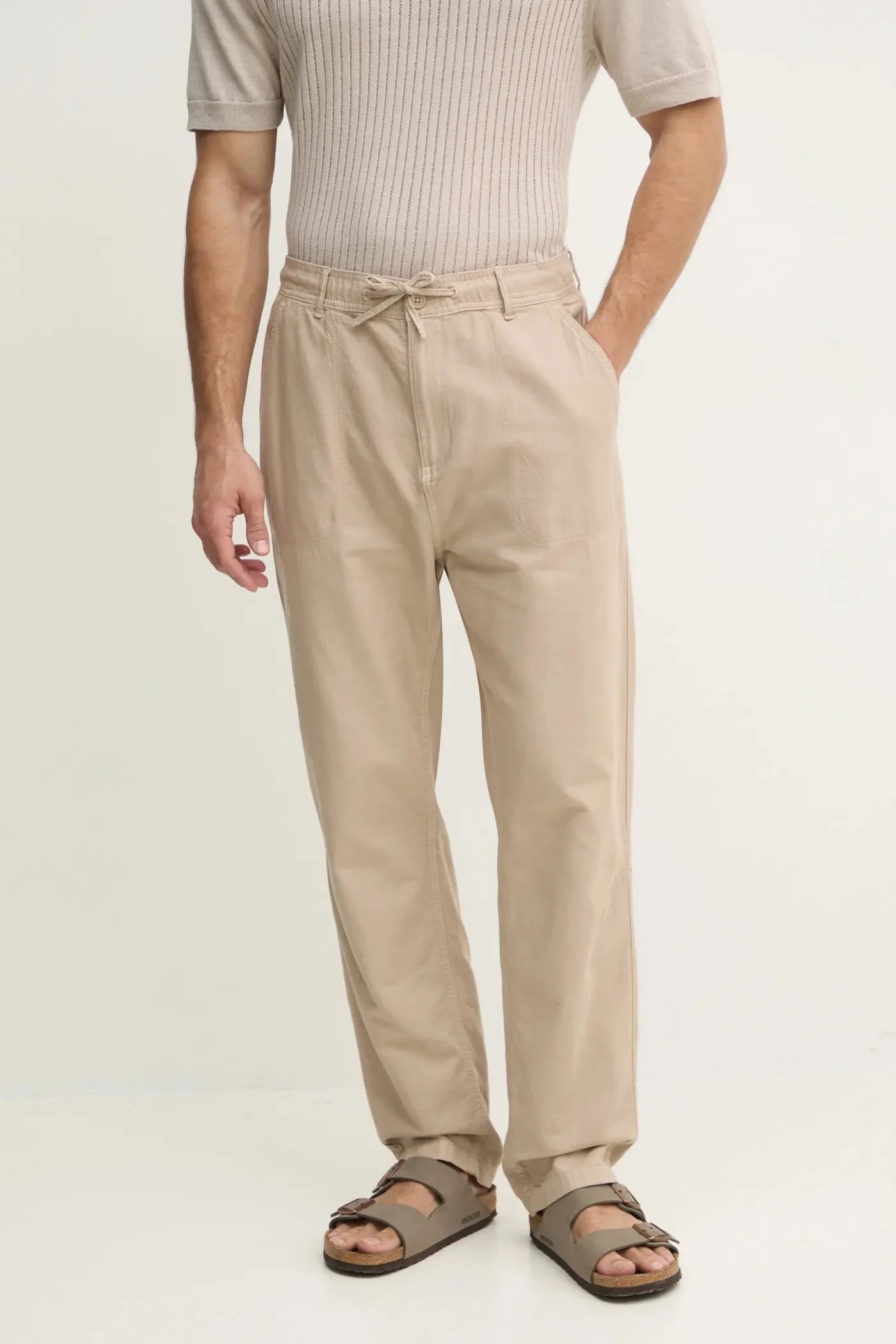 Брюки из смесового льна БРЮКИ LINEN PULL On БРЮКИ