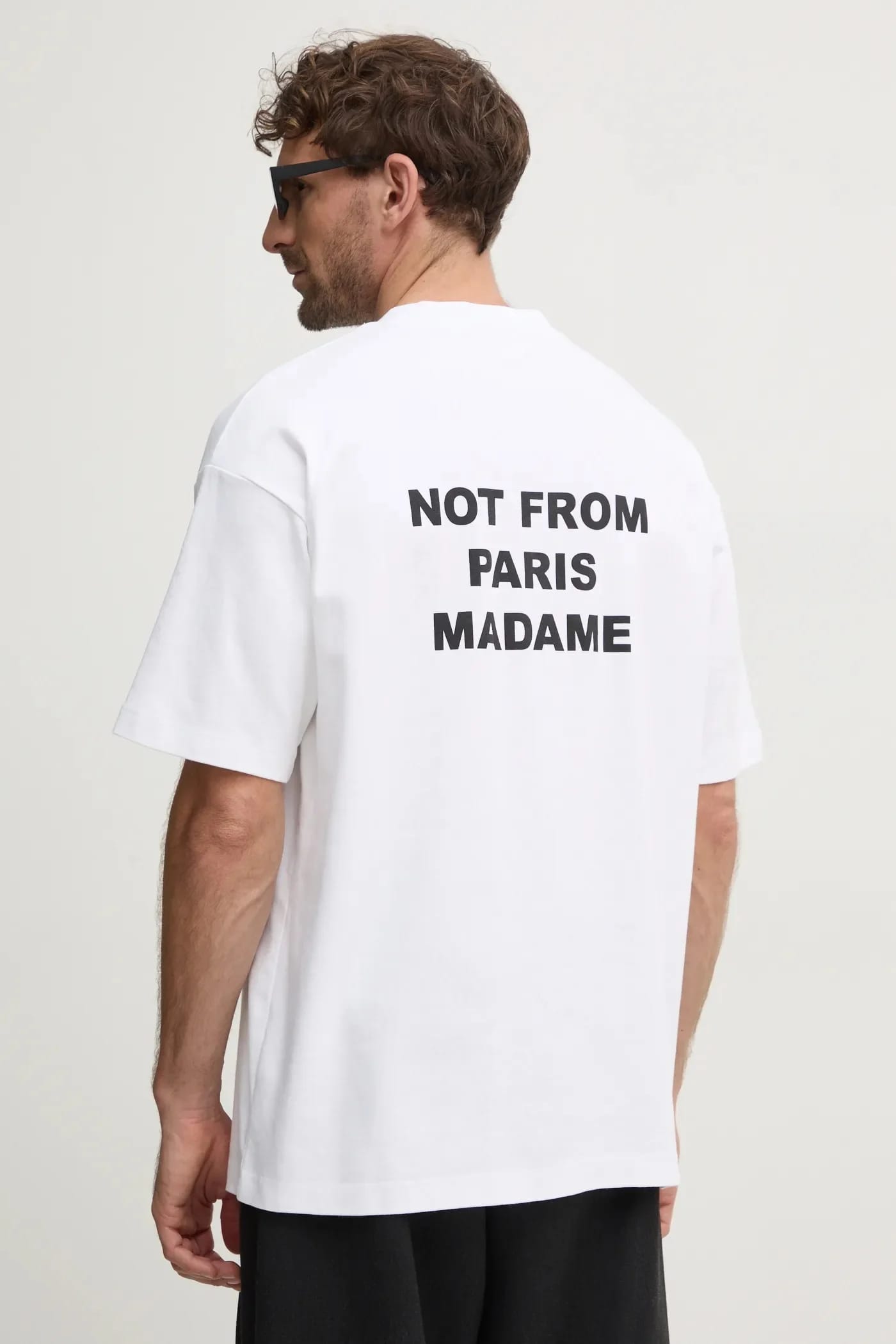 Le T-Shirt Хлопковая футболка со слоганом белая для мужчин