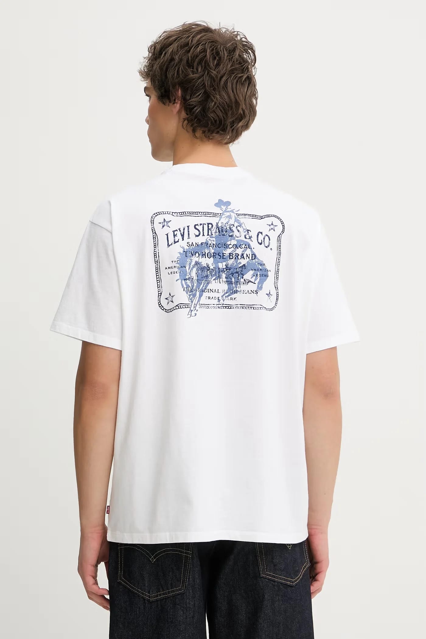 Хлопковая футболка VINTAGE FIT GRAPHIC белая для мужчин