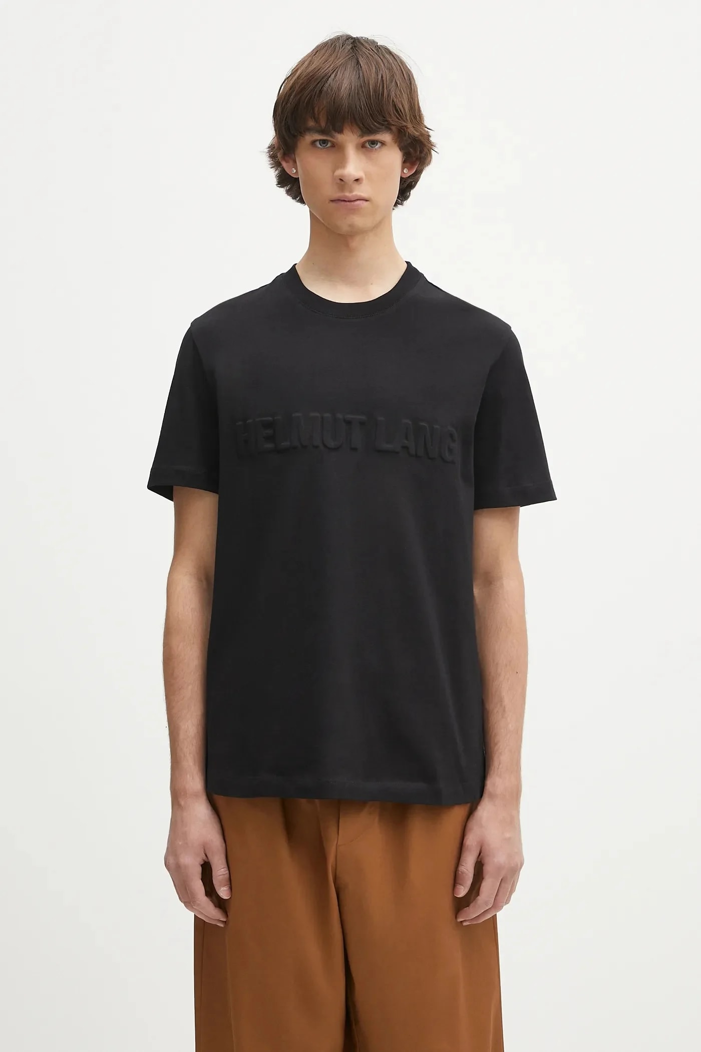 Хлопковая футболка с тиснением.TEE.ROUNDED
