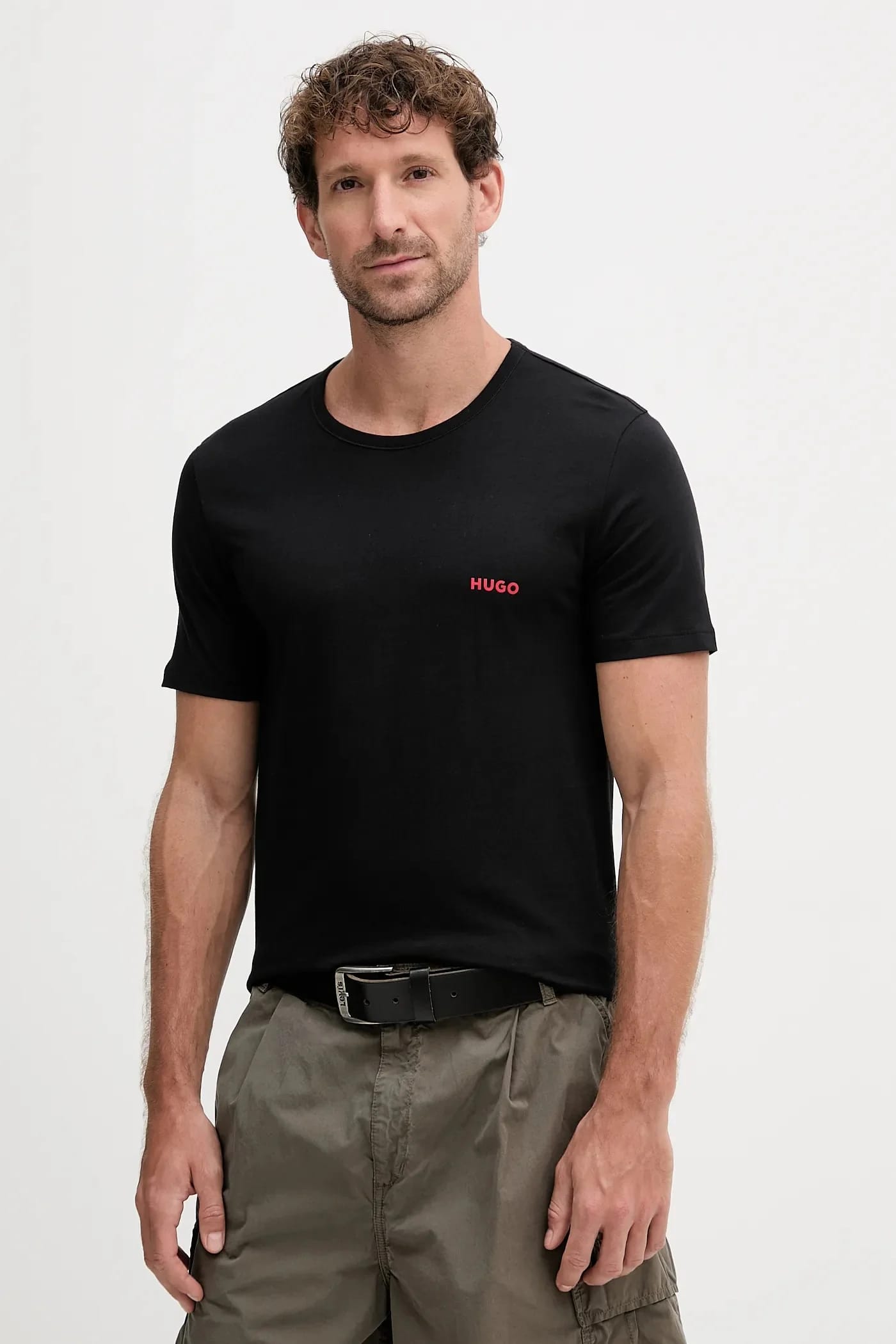 Комплект из 3 хлопковых футболок T-SHIRT RN TRIPLET P черный для мужчин