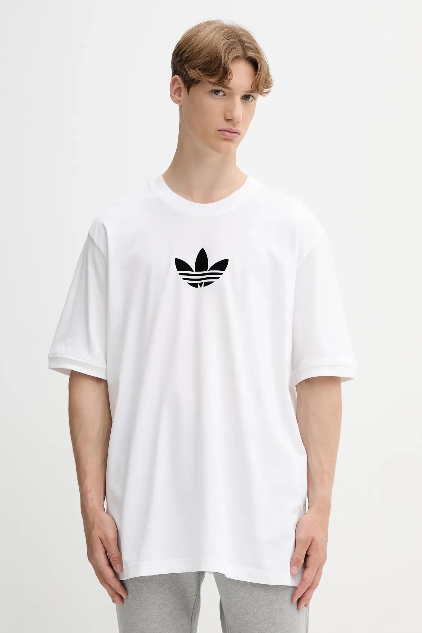 Футболка Oversize из хлопка белая для мужчин