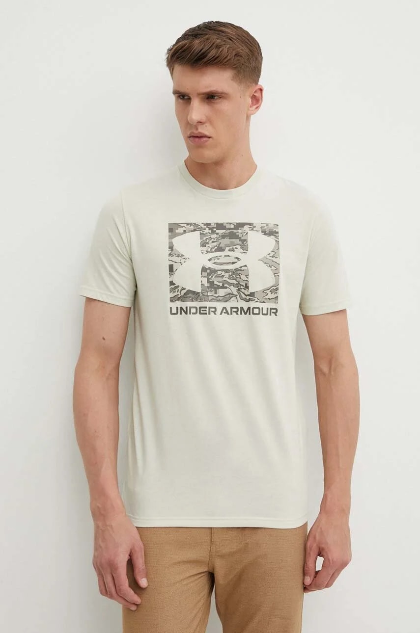 Мужская хлопковая футболка CAMO BOXED LOGO