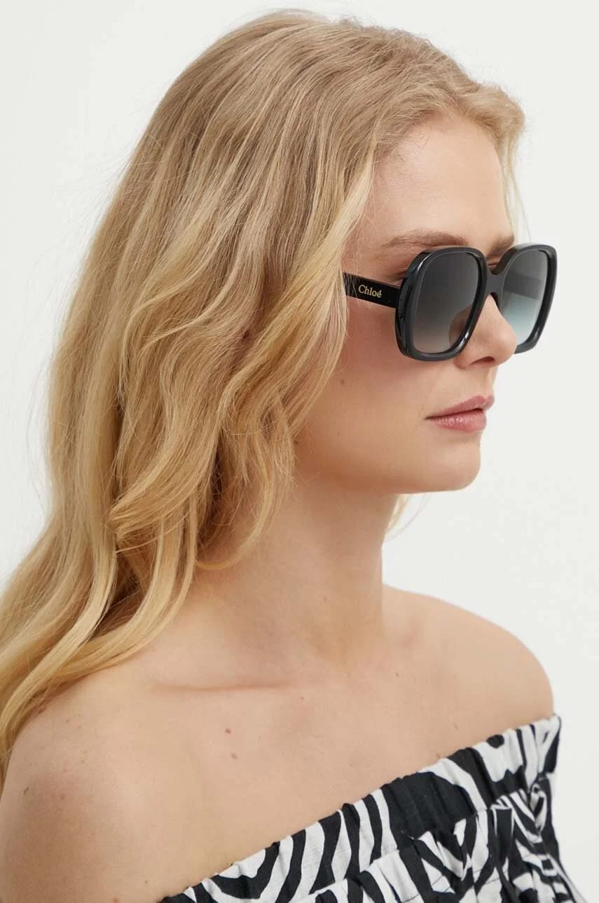 солнцезащитные очки Chloé черные для женщин