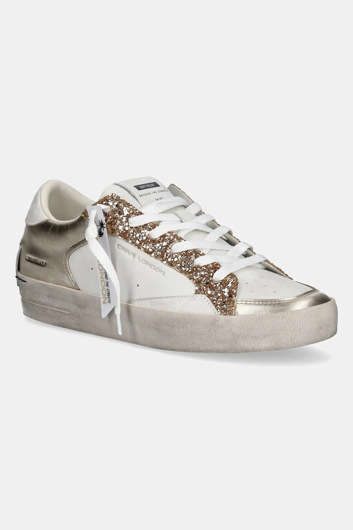 SK8 DELUXE кожаные кроссовки золотые для женщин