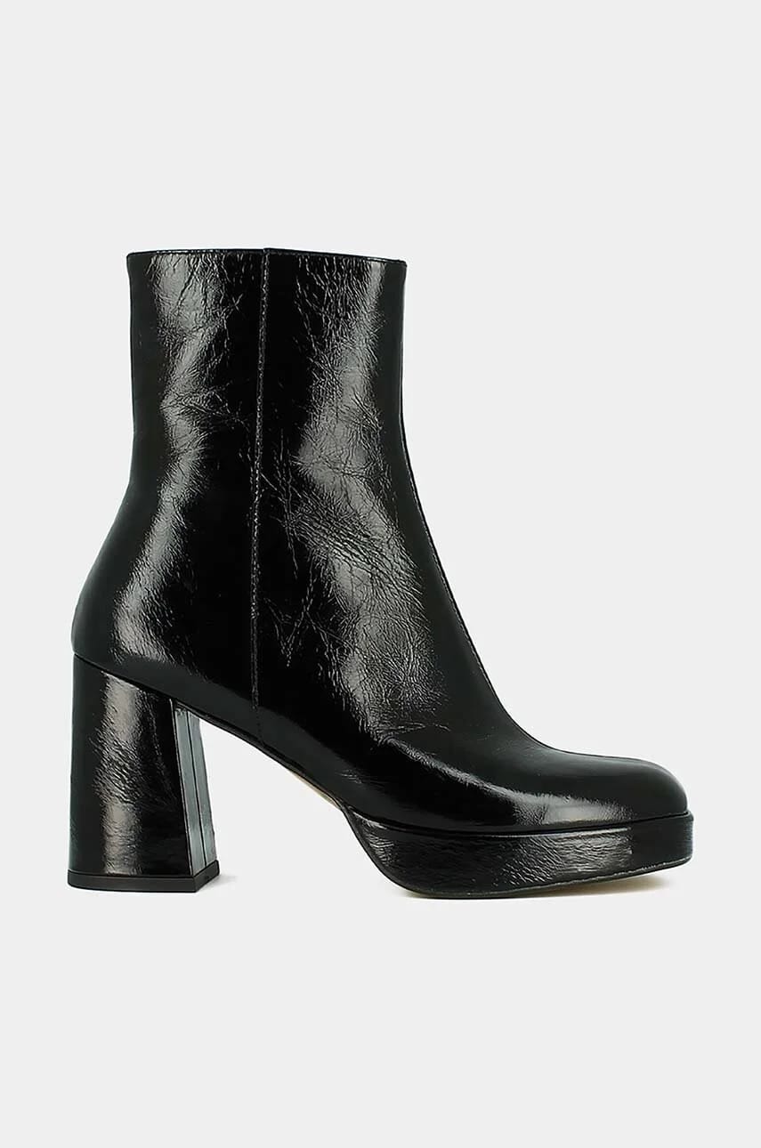 Кожаные ботильоны VORIS CUIR BRILLANT