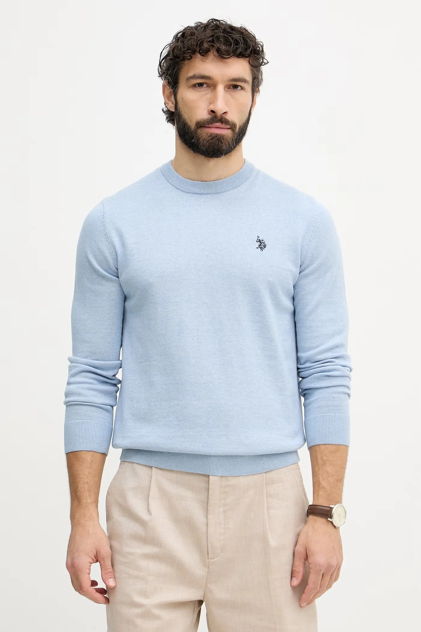 Мужской хлопковый свитер DHM KNIT