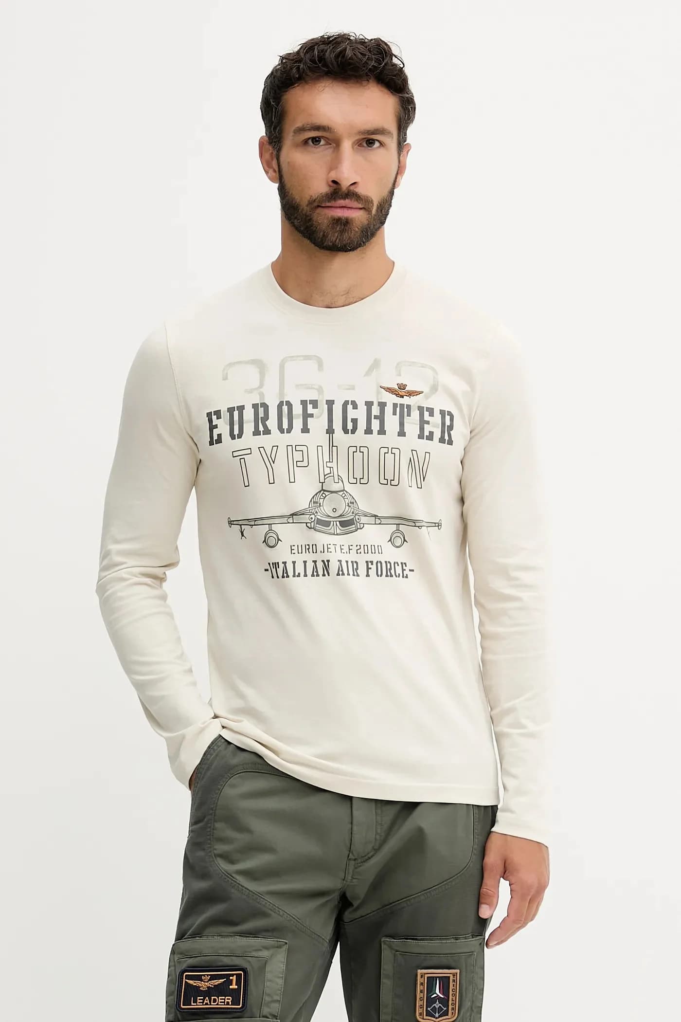 Хлопковая рубашка с длинным рукавом