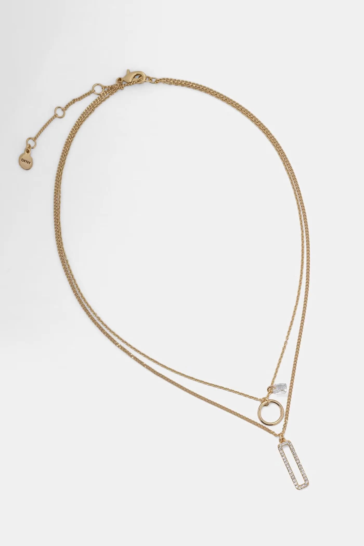 Женское металлическое колье с кулоном